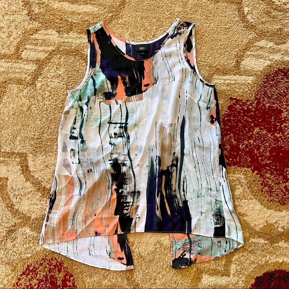 Mossimo Colorful Abstract Sleeveless Top Size M